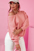 Bow Back Detail Long Sleeve Cotton Knit Top