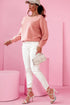 Bow Back Detail Long Sleeve Cotton Knit Top