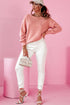 Bow Back Detail Long Sleeve Cotton Knit Top