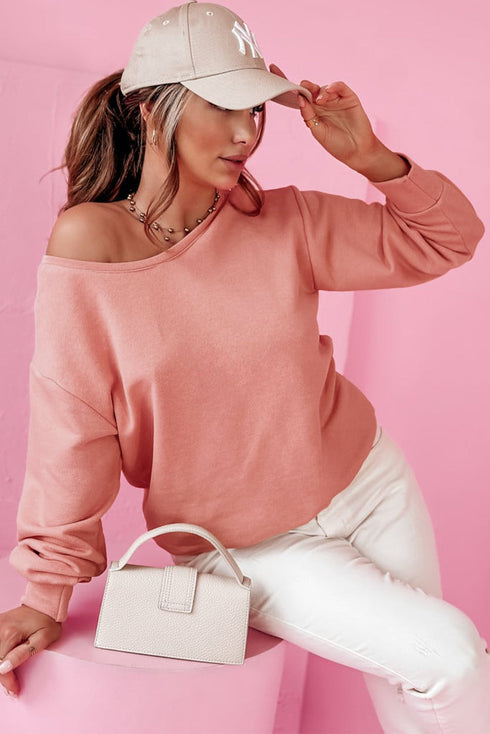 Bow Back Detail Long Sleeve Cotton Knit Top