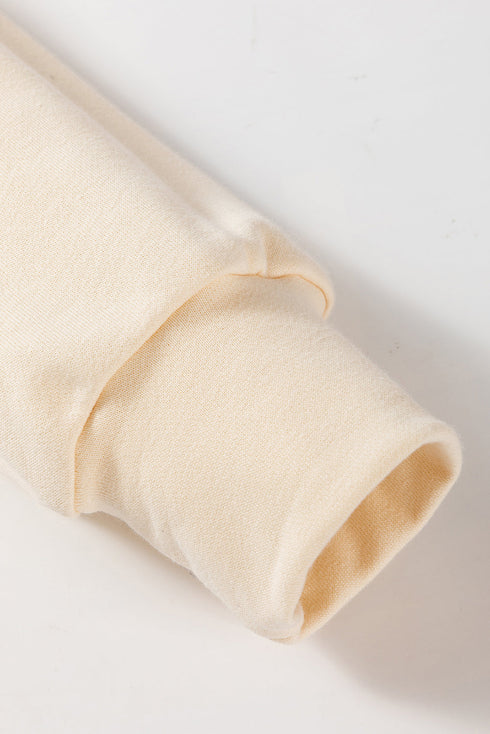 Bow Back Detail Long Sleeve Cotton Knit Top