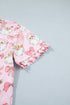 Bow Detail Character Print Short Sleeve Pajama Set