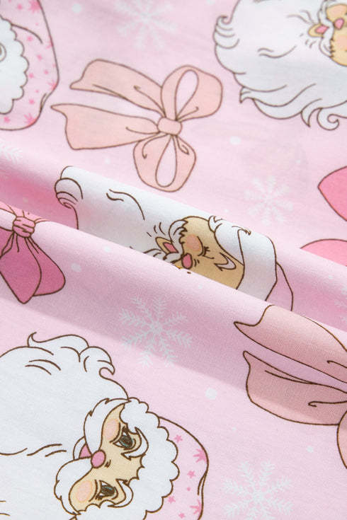 Bow Detail Character Print Short Sleeve Pajama Set