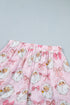 Bow Detail Character Print Short Sleeve Pajama Set