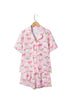 Bow Detail Character Print Short Sleeve Pajama Set