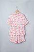 Bow Detail Character Print Short Sleeve Pajama Set