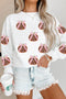 Bow Detail Pumpkin Patch Pullover Sweatshirt
