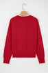 Bow Front Crew Neck Long Sleeve Knit Sweater