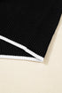 Bow Front Crew Neck Long Sleeve Knit Sweater