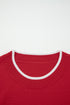 Bow Front Crew Neck Long Sleeve Knit Sweater