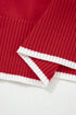 Bow Front Crew Neck Long Sleeve Knit Sweater