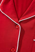 Bow Front Pocket Long Sleeve Shirt Pajama Lounge Set