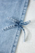 Bow Knot Side Detail Loose Wide Leg Jeans
