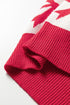 Bow Motif Diamond Argyle Crew Neck Sweater