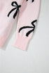 Bow Pattern Jacquard Loose Fit Knit Sweater