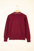 Bow Pocket Collared Long Sleeve Knit Cardigan