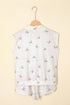 Bow Print Half Zip Tank Matching Short Sets