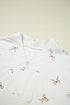 Bow Print Half Zip Tank Matching Short Sets