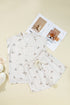 Bow Print Half Zip Tank Matching Short Sets
