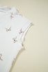 Bow Print Half Zip Tank Matching Short Sets