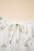Bow Print Half Zip Tank Matching Short Sets