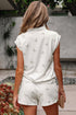 Bow Print Half Zip Tank Matching Short Sets