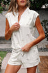 Bow Print Half Zip Tank Matching Short Sets