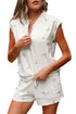 Bow Print Half Zip Tank Matching Short Sets