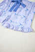 Bow Print Ruffled Cami And Shorts Lounge Set