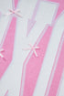 Bow Sequin XOXO Letter Graphic Exposed Seam Baggy Sweatshirt