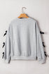 Bow Sleeve Merry Christmas Graphic Holiday Sweatshirt