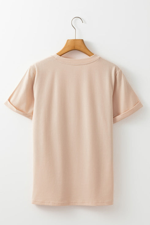 Bowknot Graphic Print Relaxed Short Sleeve Tee
