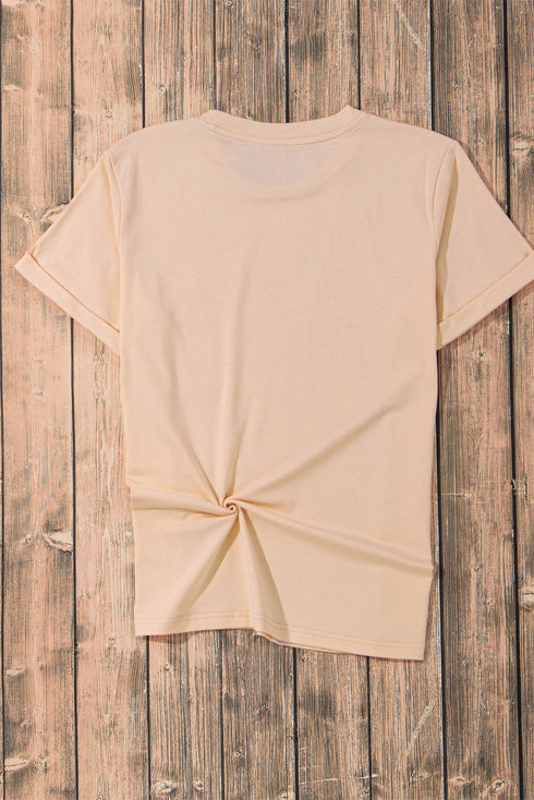 Bowknot Graphic Print Relaxed Short Sleeve Tee