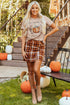 Bowknot Graphic Print Relaxed Short Sleeve Tee