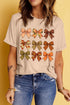 Bowknot Graphic Print Short Sleeve Crew Neck Tee