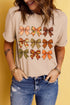 Bowknot Graphic Print Short Sleeve Crew Neck Tee