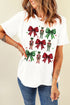 Bowknot Nutcracker Print Crewneck Short Sleeve Graphic Tee