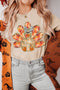 Bowknot Turkey Graphic Print Short Sleeve Tee
