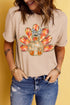 Bowknot Turkey Graphic Print Short Sleeve Tee