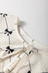 Bowtie Pattern Textu Puff Half Sleeve Loose Mini Dress
