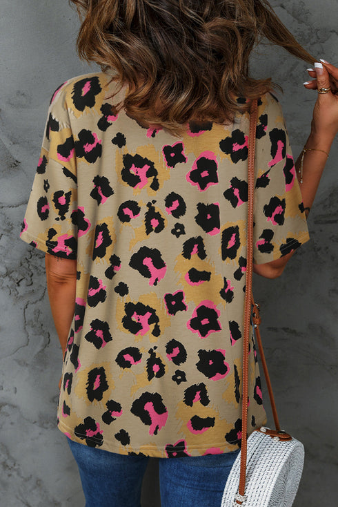 Boyfriend Leopard Print Loose T Shirt