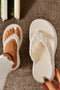 Braided Crochet Strap Chunky Platform Flip Flop Slipper