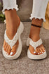 Braided Crochet Strap Chunky Platform Flip Flop Slipper