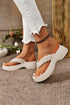 Braided Crochet Strap Chunky Platform Flip Flop Slipper