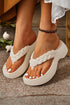Braided Crochet Strap Chunky Platform Flip Flop Slipper