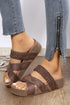 Braided Strap Criss Cross Platform Slide Slippers