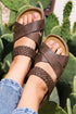 Braided Strap Criss Cross Platform Slide Slippers