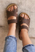 Braided Strap Criss Cross Platform Slide Slippers