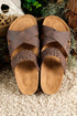Braided Strap Criss Cross Platform Slide Slippers