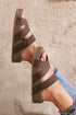 Braided Strap Criss Cross Platform Slide Slippers